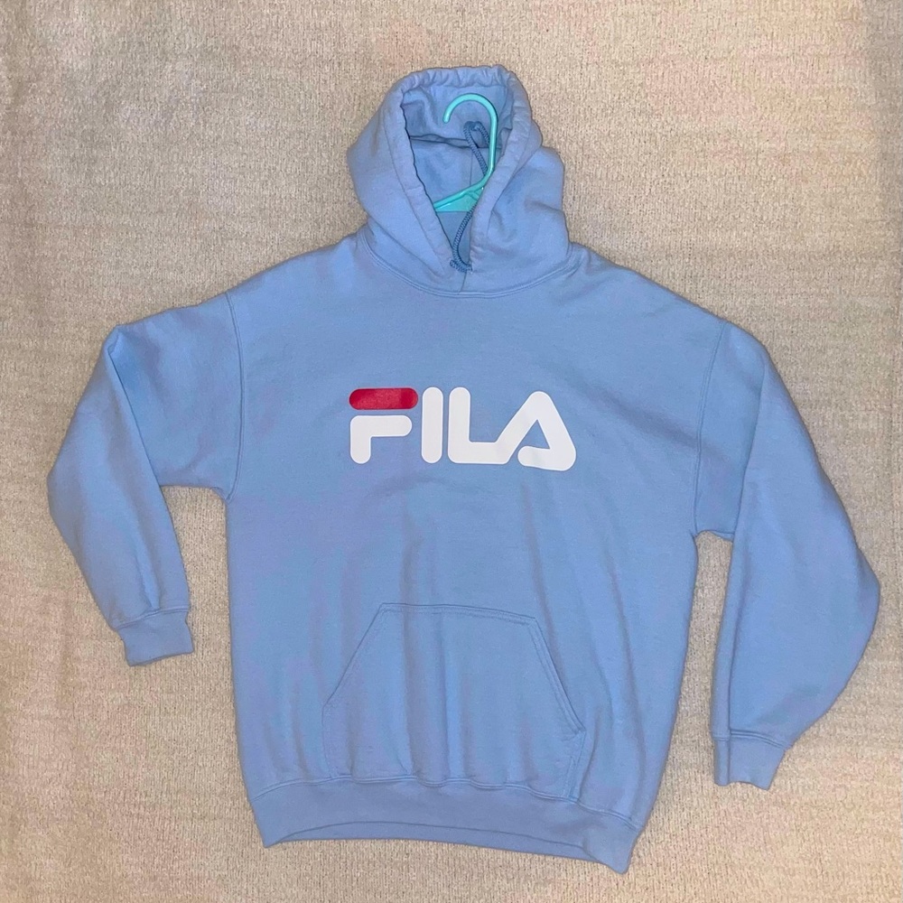 Blue Fila Hooded Sweatshirt